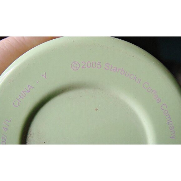 Starbucks Thermos Mint Green Lavendar Purple Stainless Steel 16 oz 2005 Vintage - Picture 4 of 9